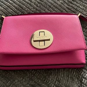 Kate Spade crossbody wallet pink previously loved
